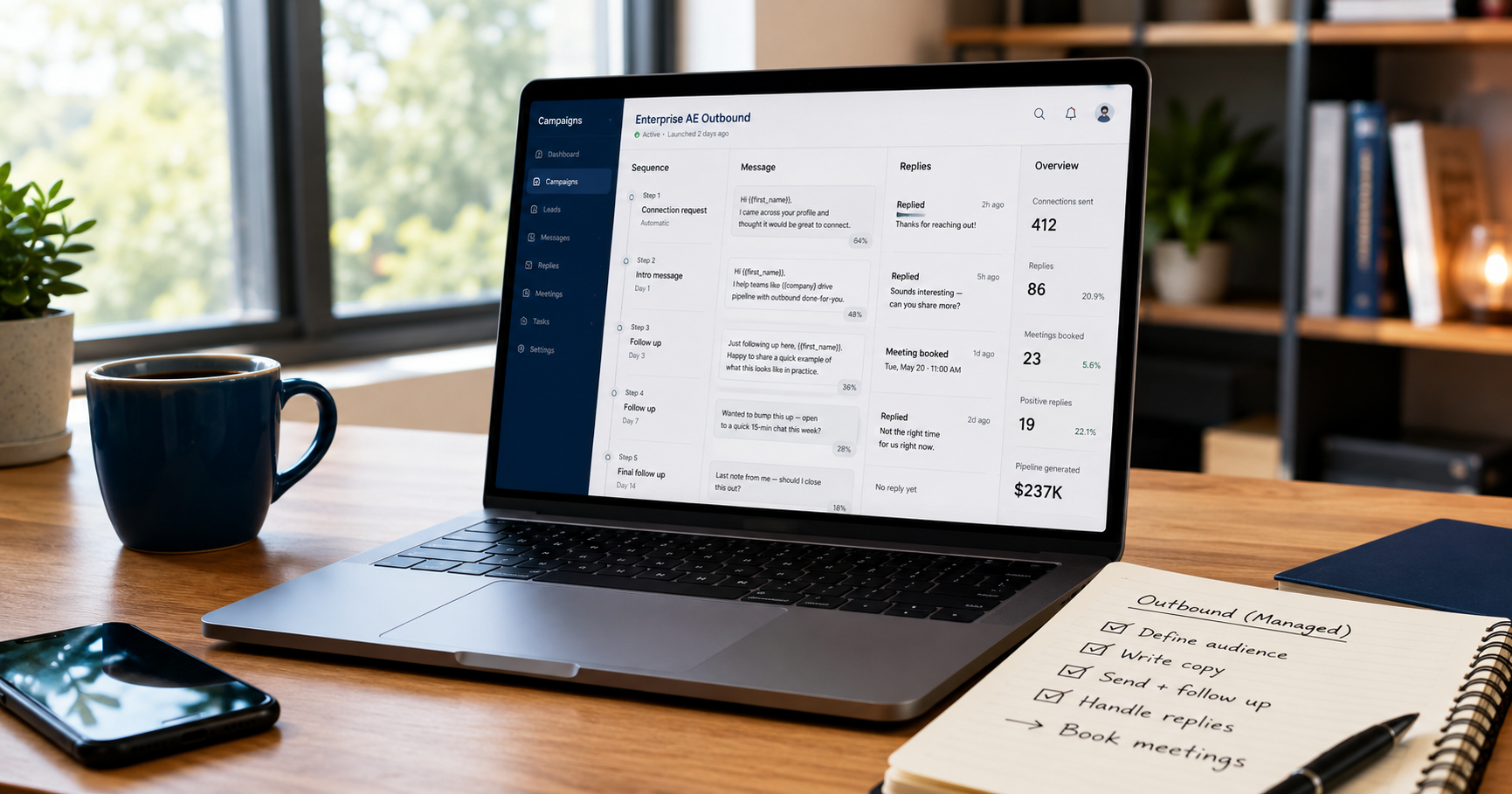 Veneris vs MeetAlfred — B2B outbound comparison: linkedin automation you configure vs multi-channel, nothing to configure.
